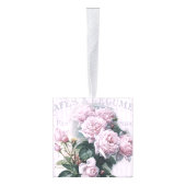 みすぼらしいシックビクトリアンなデコペフランスのージな、シックな キューブオーナメント (右)