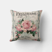 みすぼらしいシックビクトリアンなデコペフランスのージな、シックな クッション (裏面)