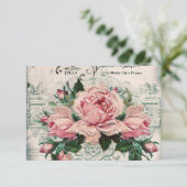 みすぼらしいシックビクトリアンなデコペフランスのージな、シックな サンキューカード (スタンド正面)