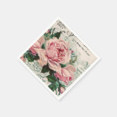 みすぼらしいシックビクトリアンなデコペフランスのージな、シックな スタンダードカクテルナプキン (角)