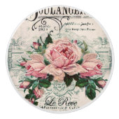 みすぼらしいシックビクトリアンなデコペフランスのージな、シックな セラミックノブ (正面)