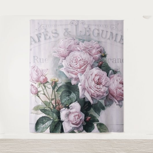 みすぼらしいシックビクトリアンなデコペフランスのージな、シックな タペストリー (正面)