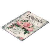 みすぼらしいシックビクトリアンなデコペフランスのージな、シックな ノートブック (左側)