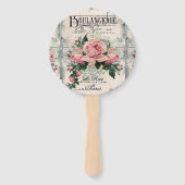 みすぼらしいシックビクトリアンなデコペフランスのージな、シックな ハンドファン (裏面)