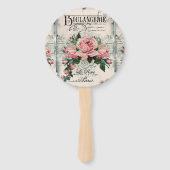 みすぼらしいシックビクトリアンなデコペフランスのージな、シックな ハンドファン (正面)