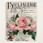 みすぼらしいシックビクトリアンなデコペフランスのージな、シックな プランナー手帳 (正面)