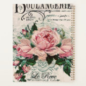 みすぼらしいシックビクトリアンなデコペフランスのージな、シックな プランナー手帳 (裏面)