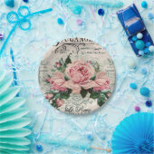 みすぼらしいシックビクトリアンなデコペフランスのージな、シックな ペーパープレート (パーティー)