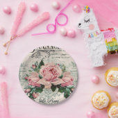 みすぼらしいシックビクトリアンなデコペフランスのージな、シックな ペーパープレート (パーティー)