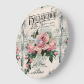 みすぼらしいシックビクトリアンなデコペフランスのージな、シックな ラージ壁時計 (傾斜)