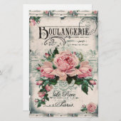 みすぼらしいシックビクトリアンなデコペフランスのージな、シックな 便箋 (正面/裏面)