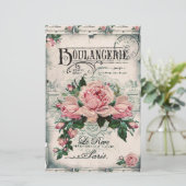 みすぼらしいシックビクトリアンなデコペフランスのージな、シックな 便箋 (スタンド正面)