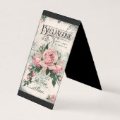 みすぼらしいシックビクトリアンなデコペフランスのージな、シックな 名刺 (正面)