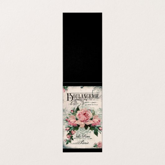 みすぼらしいシックビクトリアンなデコペフランスのージな、シックな 名刺 (外部フラット)