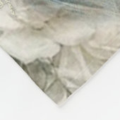 みすぼらしいシックビクトリアンなヴィンテージの花付き婦人 フリースブランケット (角)