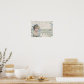 みすぼらしいシックビクトリアンなヴィンテージの花付き婦人 ポスター (キッチン)