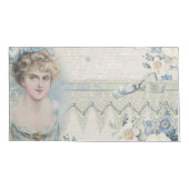 みすぼらしいシックビクトリアンなヴィンテージの花付き婦人 枕カバー (裏面)