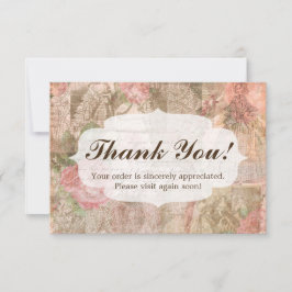 みすぼらしいシックビクトリアンレディースファッションありがとう サンキューカード