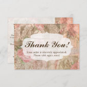 みすぼらしいシックビクトリアンレディースファッションありがとう サンキューカード (正面/裏面)