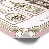 みすぼらしいシックフランスのなピンク/パリの香水ポスター ポスター (角)