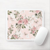 みすぼらしいシックフランスのな、シックな、ヴィンテージ、フローラ、素朴な、 マウスパッド (マウス)