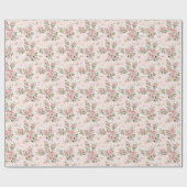 みすぼらしいシックフランスのな、シックな、ヴィンテージ、フローラ、素朴な、 ラッピングペーパー (フラット)