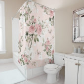 みすぼらしいシックフランスの、シック、ヴィンテージ、フローラ、素朴、パイ シャワーカーテン (インサイチュ)