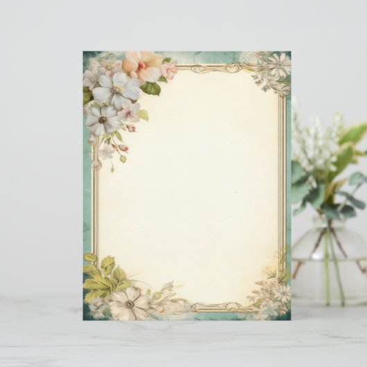 みすぼらしいシックフローラジャンクジャーナル文房具 (スタンド正面)