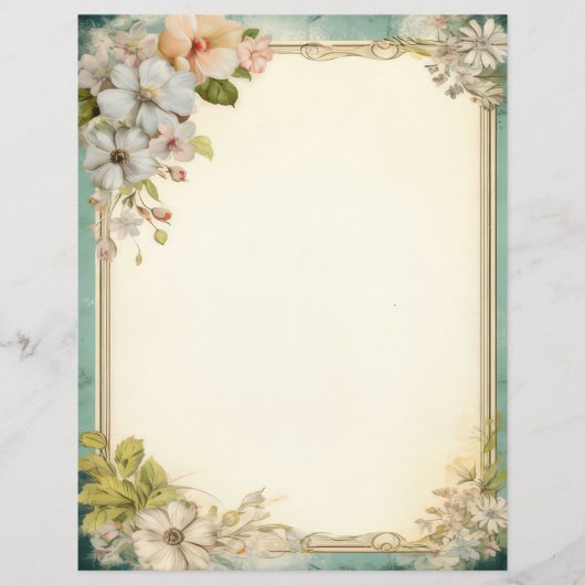 みすぼらしいシックフローラジャンクジャーナル文房具 (正面)