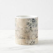 みすぼらしいシックヴィンテージクラシックカスタマイズ可能な贈り物 コーヒーマグカップ (中央)