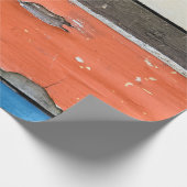 みすぼらしいシック動揺してウッド ラッピングペーパー (角)