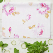 みすぼらしいシック淡い色のなピンクのローズキッチン/バスタオル キッチンタオル (折り畳み)