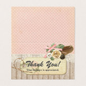 みすぼらしいシック素朴ウッド、ヴィンテージレースありがとう (外部フラット)