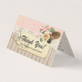 みすぼらしいシック素朴ウッド、ヴィンテージレースありがとう