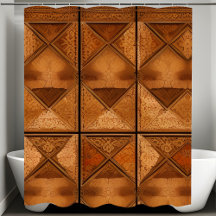 みすぼらしいシック素朴シャワーカーテン