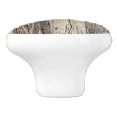 みすぼらしいシック素朴モノグラムを持つ木板 セラミックノブ (側面)