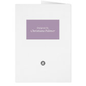 みすぼらしいシック結婚なケーキカード (裏面)