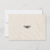 みすぼらしいシック結婚な押し花 出欠カード (裏面)