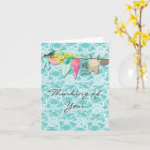 みすぼらしいシック考えるなグリーティングカード カード (黄色い花)