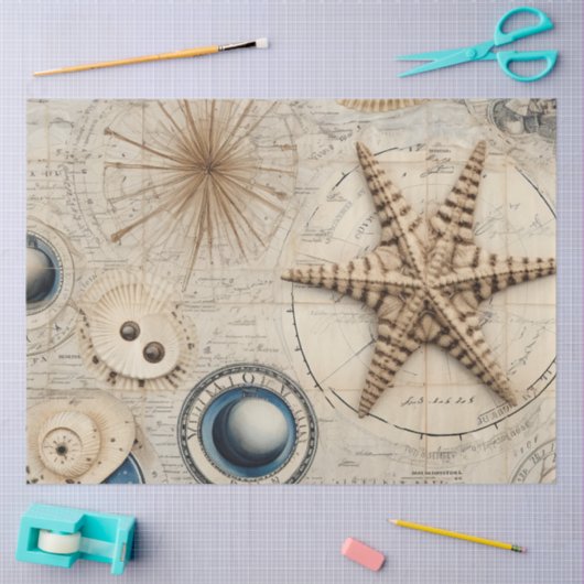 みすぼらしいシック航海のシリーズデザイン14 薄葉紙 (クラフト)