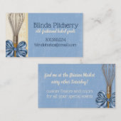 みすぼらしいシック·ウィスク·ボウ·ベーキング·ベーカリー·パティシエ 名刺 (正面/裏面)