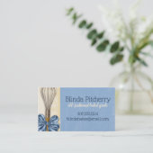 みすぼらしいシック·ウィスク·ボウ·ベーキング·ベーカリー·パティシエ 名刺 (スタンド正面)