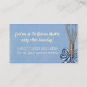 みすぼらしいシック·ウィスク·ボウ·ベーキング·ベーカリー·パティシエ 名刺 (裏面)