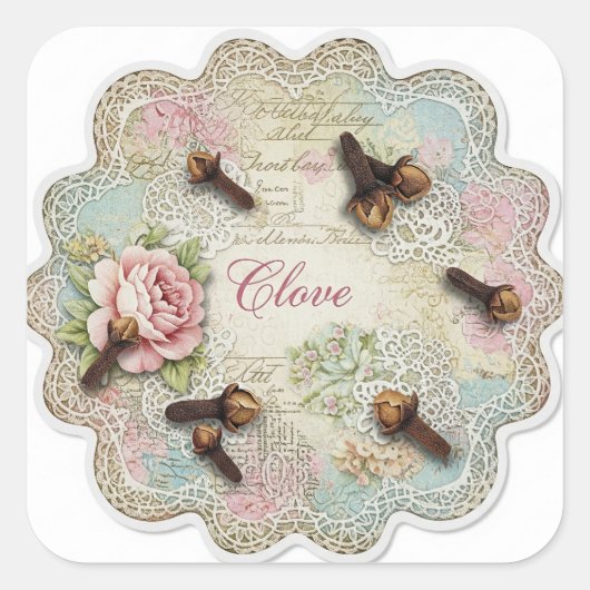 みすぼらしいシック。クローブ、Natasha Us スクエアシール (正面)