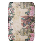 みすぼらしいシック，パタービクトリアンン，ヴィンテージコラージュ，シック バスマット (正面縦)