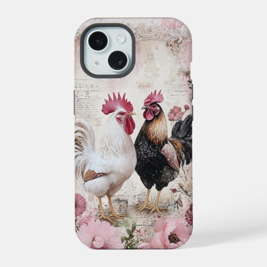 みすぼらしいシック・ピンク iPhone 15ケース (裏面)