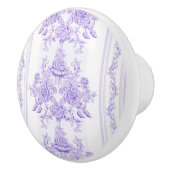 みすぼらしいシック、ラベンダー、トイル、パターン、フローラ、ビクトリア セラミックノブ (右)