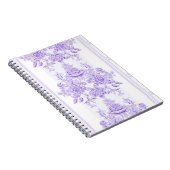 みすぼらしいシック、ラベンダー、トイル、パターン、フローラ、ビクトリア ノートブック (右側)