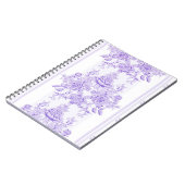みすぼらしいシック、ラベンダー、トイル、パターン、フローラ、ビクトリア ノートブック (左側)
