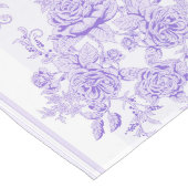 みすぼらしいシック、ラベンダー、トイル、パターン、フローラ、ビクトリア ロングテーブルランナー (コーナー)